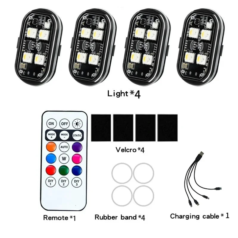 RGB LUCES LED PARA COCHES INALAMBRICAS