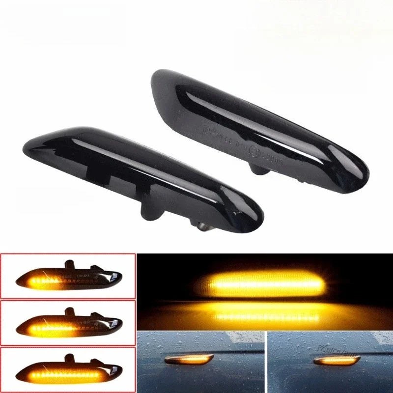2x for E46 E60 E61 E82 E87 E91 E92 E93  Amber LED Side Marker Indicator Light