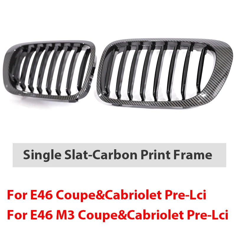 Rejilla serie3 E46 2-Puerta 1998-2002 pre-Facelift y 2000-2007 E46 M3 Coupe Cabriolet