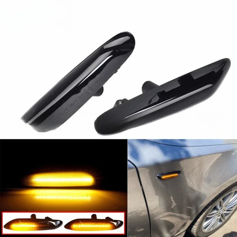 2x for E46 E60 E61 E82 E87 E91 E92 E93  Amber LED Side Marker Indicator Light