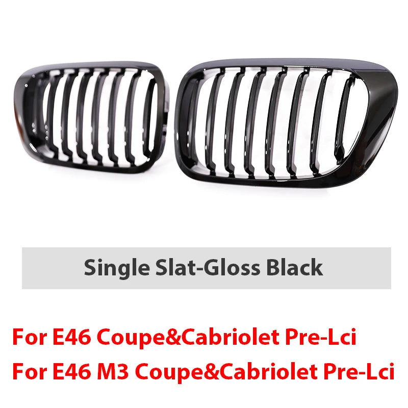 Rejilla serie3 E46 2-Puerta 1998-2002 pre-Facelift y 2000-2007 E46 M3 Coupe Cabriolet