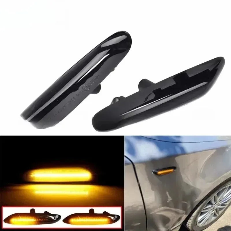 2x for E46 E60 E61 E82 E87 E91 E92 E93  Amber LED Side Marker Indicator Light
