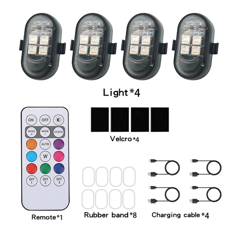 RGB LUCES LED PARA COCHES INALAMBRICAS