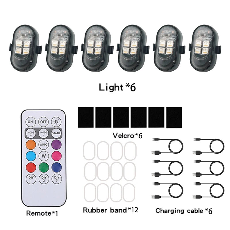 RGB LUCES LED PARA COCHES INALAMBRICAS